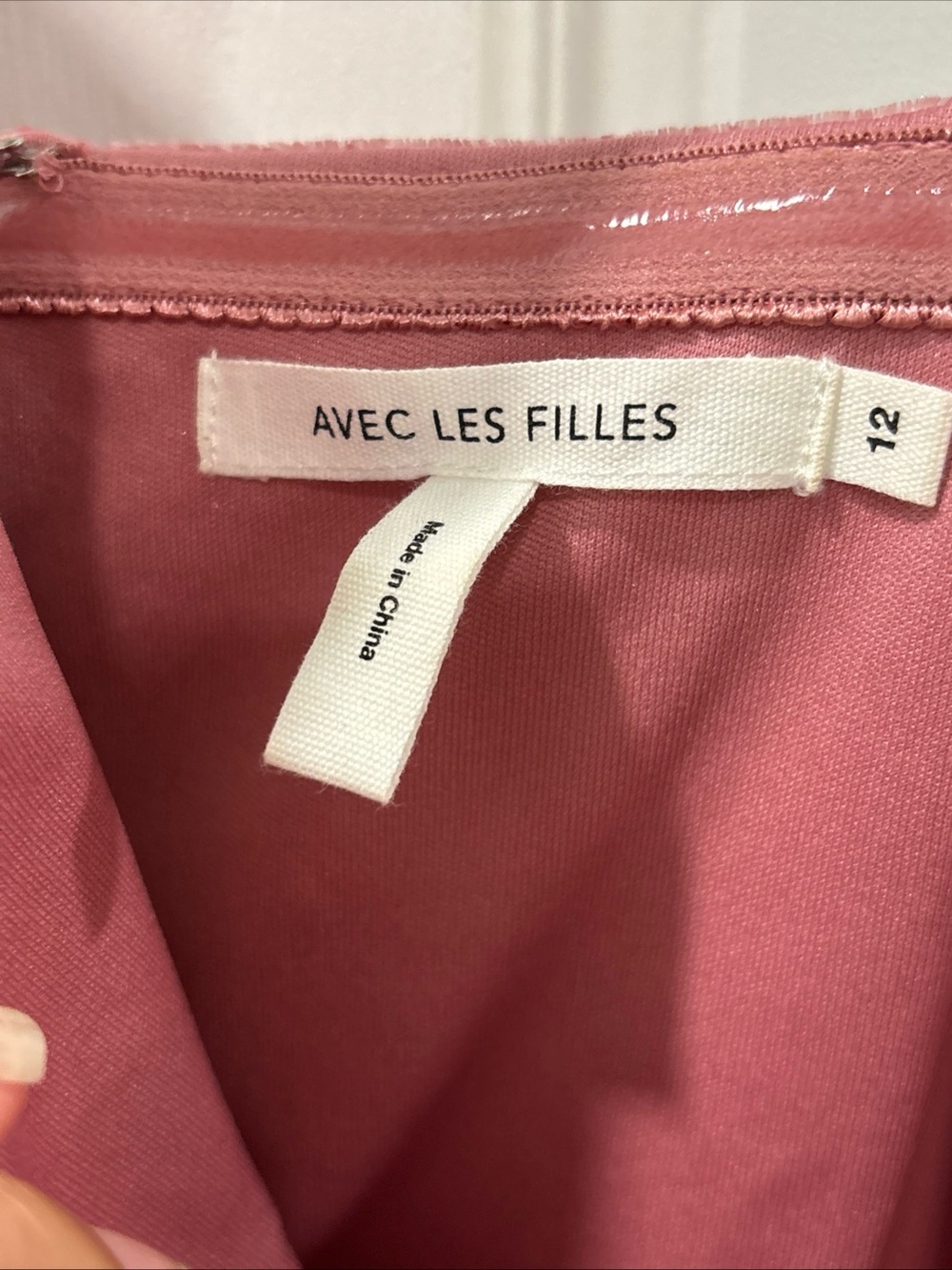 Avec Les Filles Women’s Pink Velvet Pleated Skirt Midi Dress Size 12 Party EUC - Picture 4 of 10